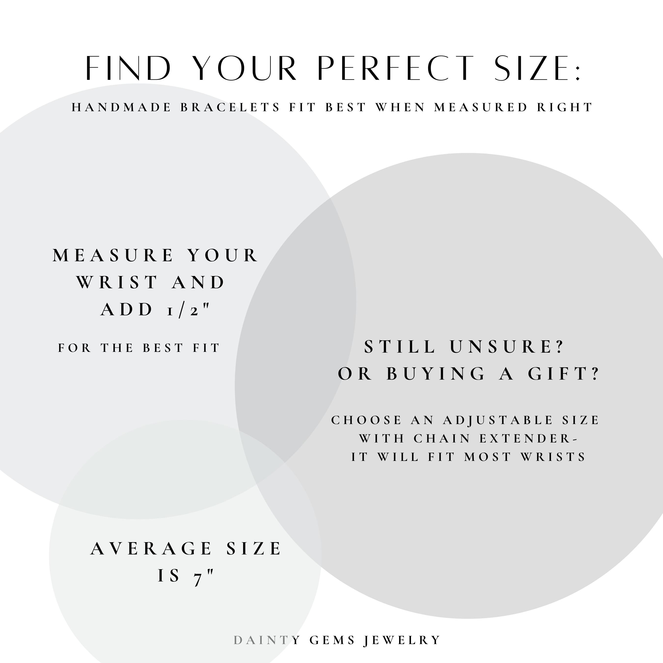 a white circle with the words find your perfect size