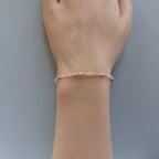 Dainty Rose Quartz Bracelet Pink Pearl Delicate Minimalist Jewelry Bridal Gold Filled Bracelet Abundance Self Love Bridesmaid Gift Idea