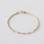 Japanese Akoya Pearl Bracelet Dainty Real Keshi Pearl Minimalist Jewelry Bridal Gold Filled or Silver June Birthstone Bridesmaid Gift Idea