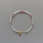Dainty Topaz Bracelet Delicate Pink Topaz Gemstone Beaded Gold Filled Jewelry Minimalist Crystal November Birthstone Birthday Gift Mom Wife