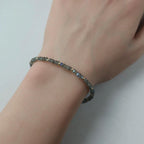 Dainty Labradorite Bracelet Gold Filled Gemstone Beaded Jewelry Minimalist Empath Protection Bracelet Healing Crystal Gift for Mom Wife
