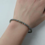 Dainty Labradorite Bracelet Gold Filled Gemstone Beaded Jewelry Minimalist Empath Protection Bracelet Healing Crystal Gift for Mom Wife
