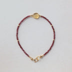 Tiny Rhodolite Bracelet Citrine Dainty Purple Garnet Gold Filled Jewelry Minimalist Stacking Bracelet Birthstone Gift Mom Wife Bridesmaid