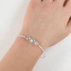 Dainty Sky Blue Topaz Bracelet Tiny Gemstone Beaded Jewelry Minimalist Gold Filled December Birthstone Gift Mom Wife Bridesmaid Gift Idea