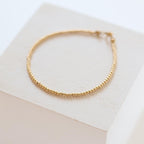 Dainty Gold Filled Beads Bracelet 2mm Minimalist Jewelry Everyday Tiny Bead Bracelet Simple Birthday Gift for Women Bridesmaids Gift Idea