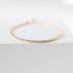 Dainty Gold Filled Beads Bracelet 2mm Minimalist Jewelry Everyday Tiny Bead Bracelet Simple Birthday Gift for Women Bridesmaids Gift Idea