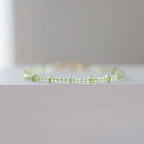 Dainty Peridot Bracelet Gemstone Beaded Bracelet Green Crystal Minimalist Jewelry Healing August Birthstone Birthday Gift for Wife Daughter