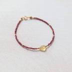 Tiny Rhodolite Bracelet Citrine Dainty Purple Garnet Gold Filled Jewelry Minimalist Stacking Bracelet Birthstone Gift Mom Wife Bridesmaid