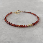 dainty Malaya garnet bracelet gold filled jewelry January birthstone gift