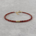 dainty Malaya garnet bracelet gold filled jewelry January birthstone gift