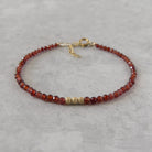 dainty Malaya garnet bracelet gold filled jewelry January birthstone gift