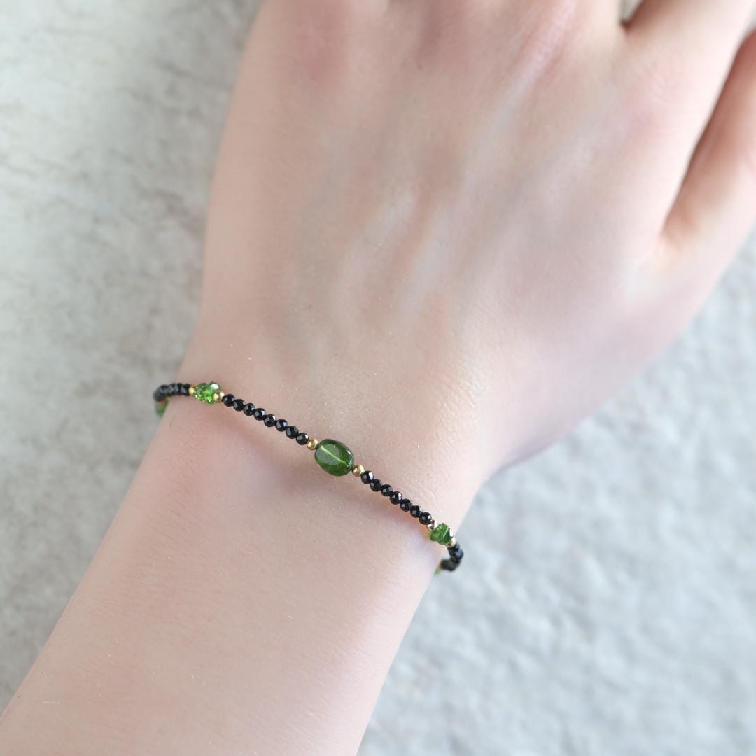 Tiny Black Tourmaline Bracelet