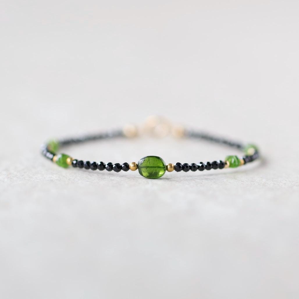 Tiny Black Tourmaline Bracelet