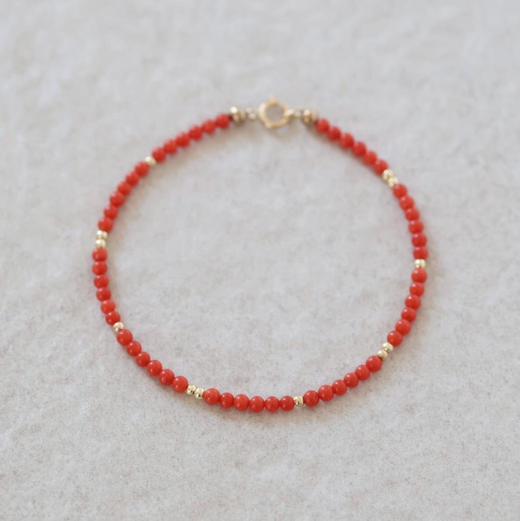 Dainty Italian Coral Bracelet