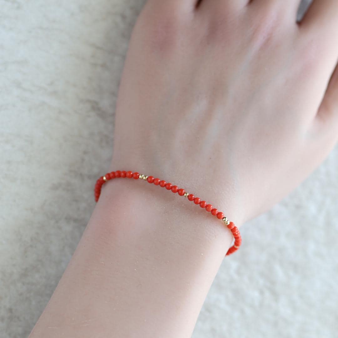 Dainty Italian Coral Bracelet