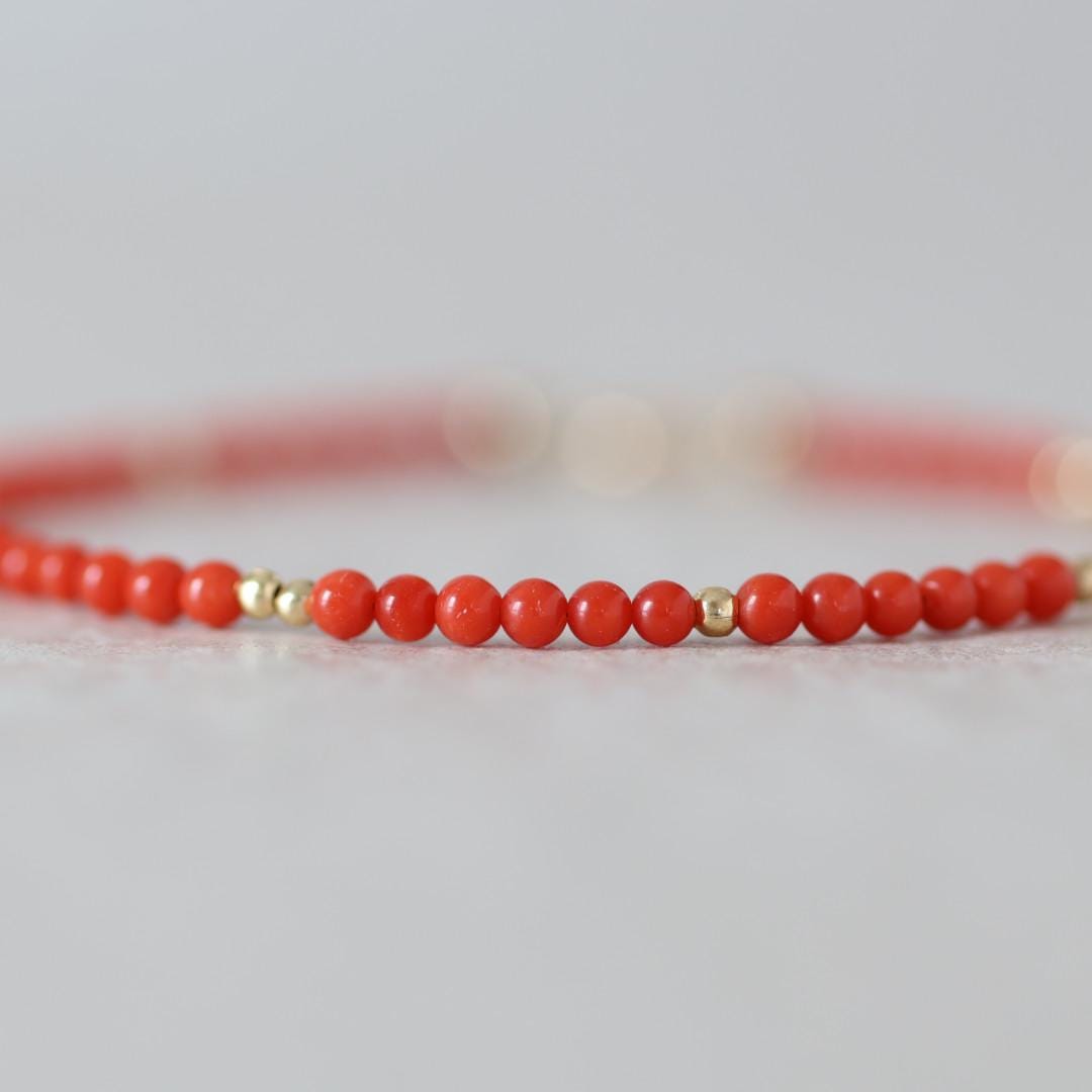 Dainty Italian Coral Bracelet