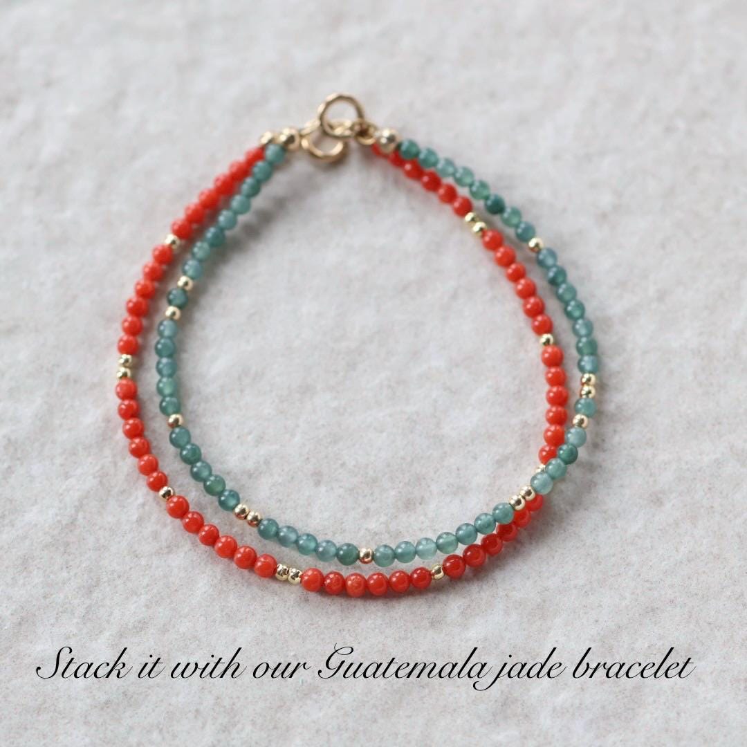 Dainty Italian Coral Bracelet