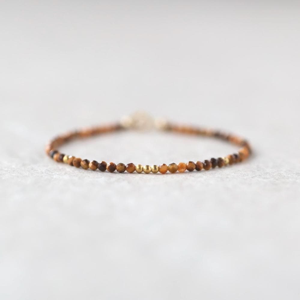 Tiny Tiger Eye Bracelet Dainty Peridot Gemstone Beaded Bracelet Crystal Jewelry Minimalist Protection Mom Birthday Gift Wife Daughter Niece