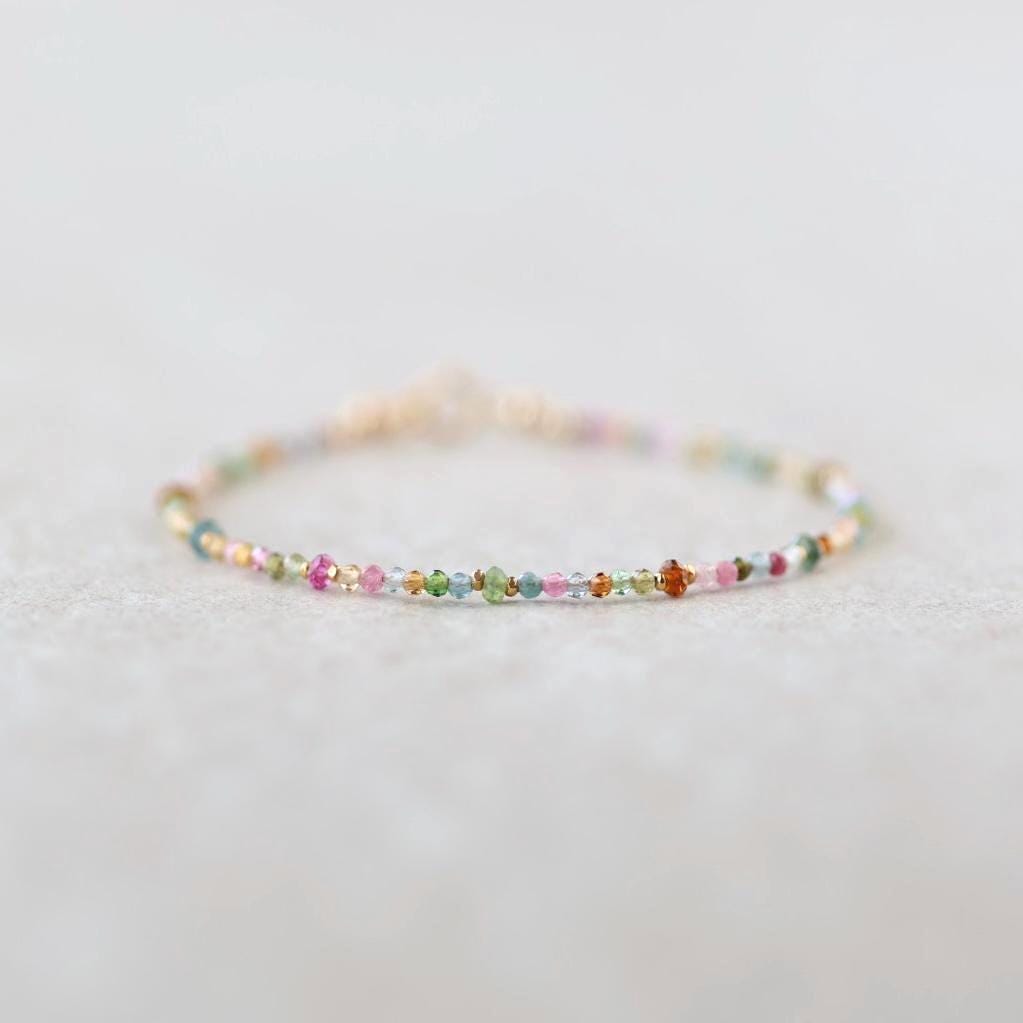 Tiny Watermelon Tourmaline Bracelet