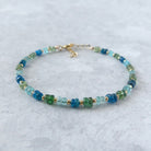 green apatite bracelet neon apatite bracelet sky blue bracelet multi apatite meaningful  jewelry gift unique