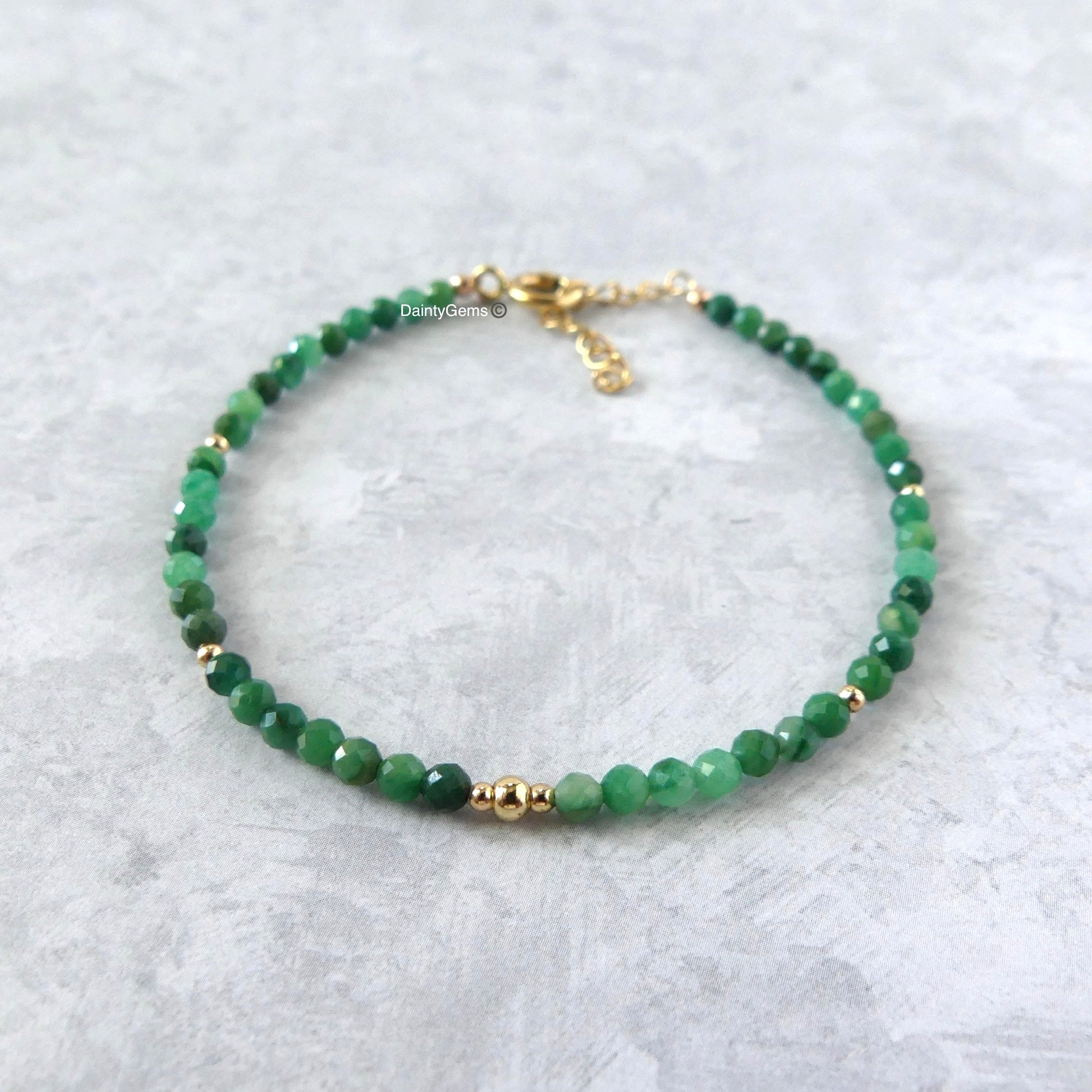 genuine jade dainty beaded bracelet good luck jewelry gift unique and meaningful