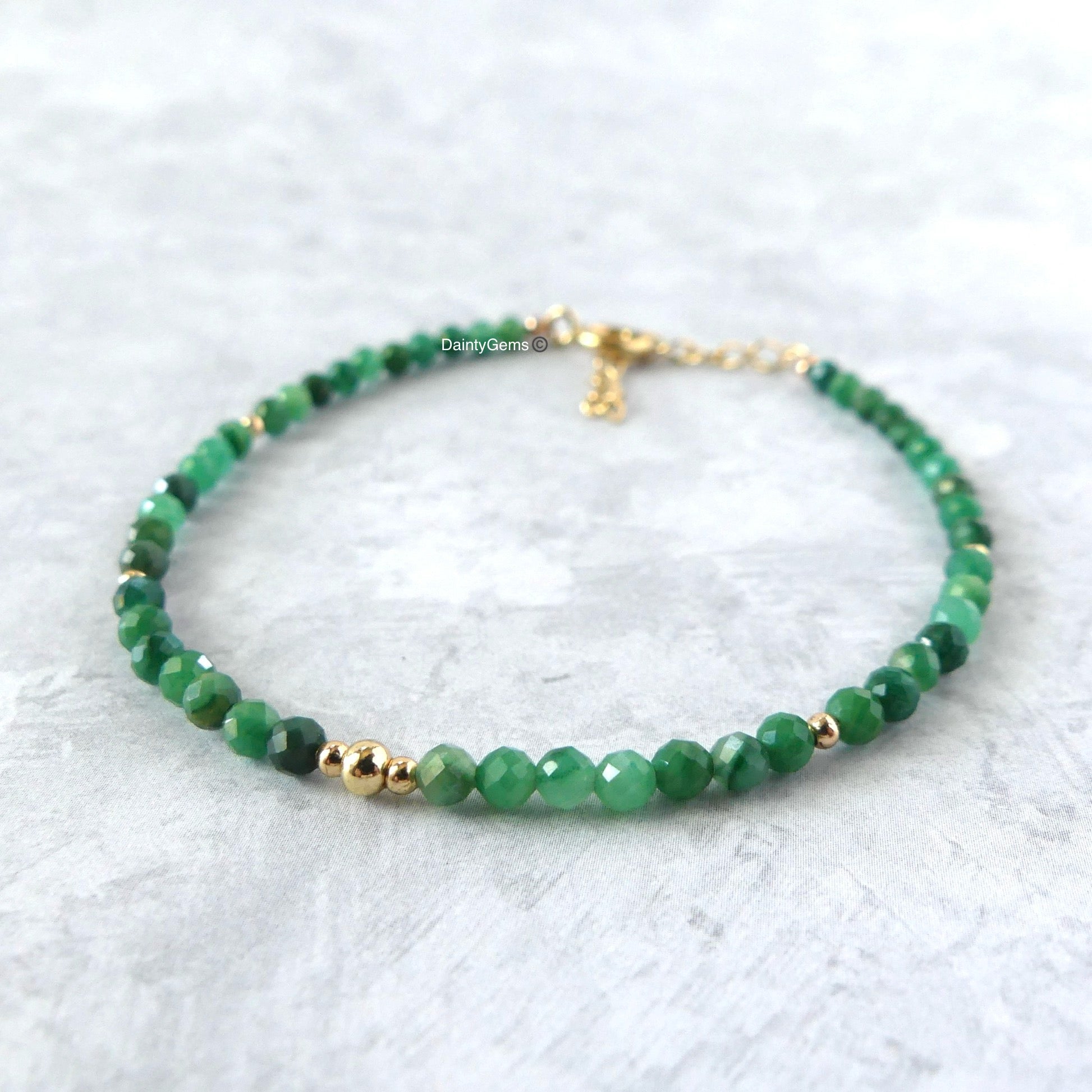 genuine jade dainty beaded bracelet good luck jewelry gift unique and meaningful