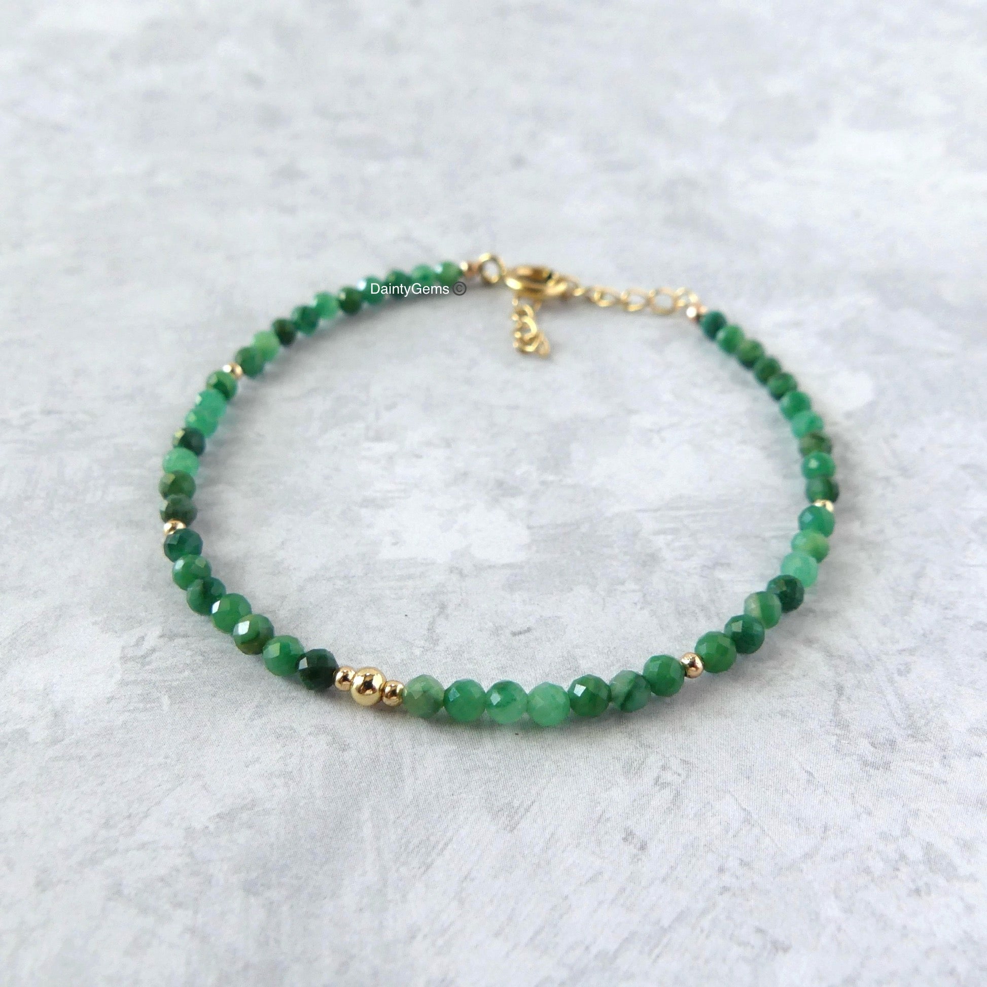 genuine jade dainty beaded bracelet good luck jewelry gift unique and meaningful