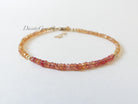 orange sapphire beaded bracelet