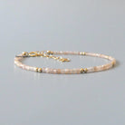 peach moonstone beaded bracelet