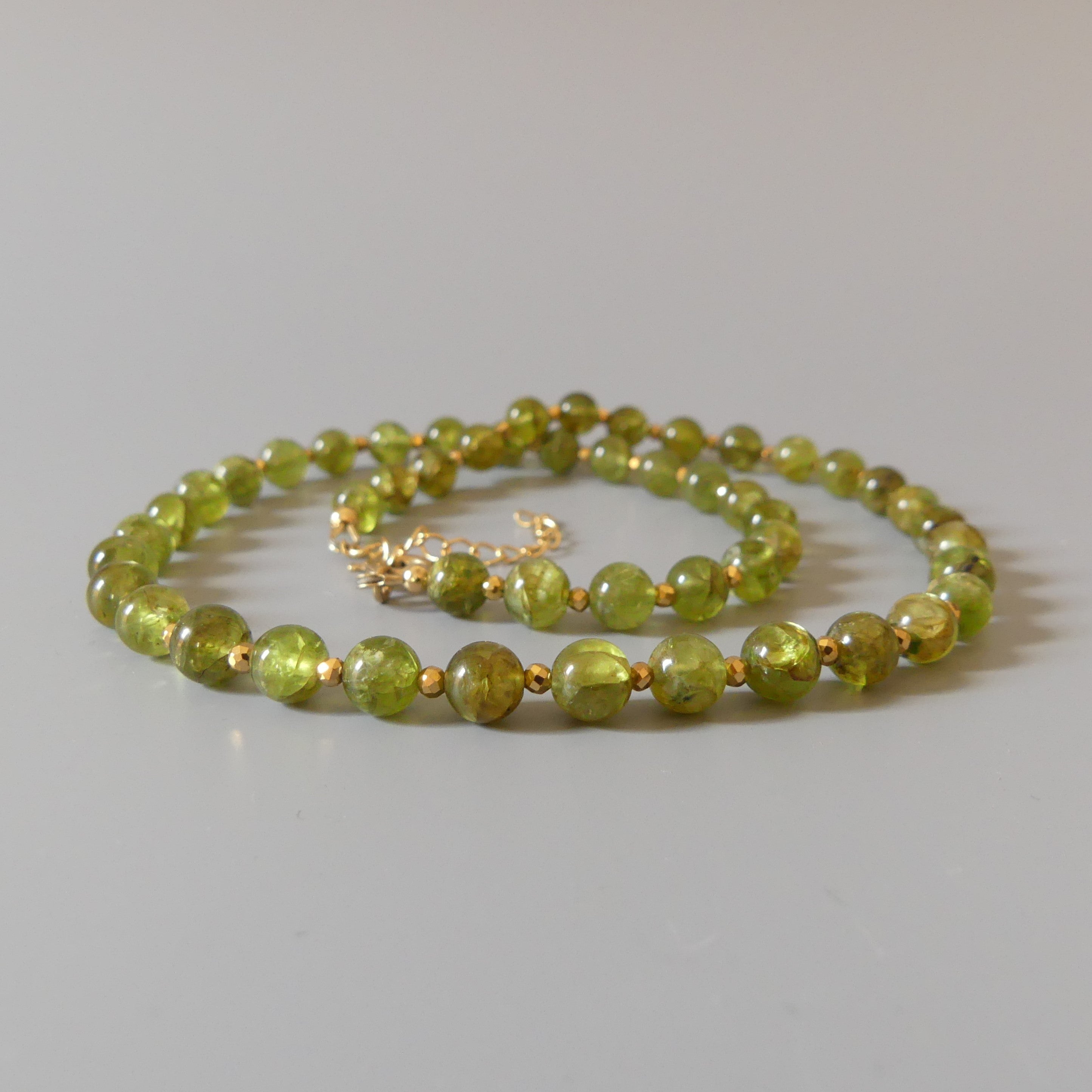 natural peridot statement choker necklace