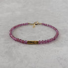 rare pink garnet bracelet January birthstone jewelry gift