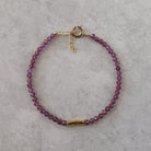 rare pink garnet bracelet January birthstone jewelry gift