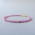 skinny pink sapphire bead bracelet