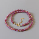 pink tourmaline delicate necklace October birthstone jewelry gift