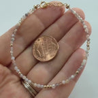 Tiny Botswana Agate Bracelet Dainty Minimalist Jewelry Crystal Bracelet Energy Protection Bracelet Healing Gemstone Birthday Gift for Women