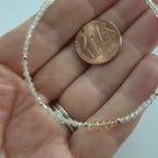 Tiny Prehnite Bracelet Dainty Citrine Gemstone Beaded Bracelet Pale Green Crystal Jewelry Minimalist Stacking Birthday Gift for Women Wife