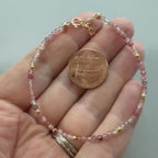Tiny Andesine Bracelet Dainty Gemstone Beaded Bracelet Crystal Minimalist Jewelry Stacking Healing Birthday Gift for Bridesmaid Wife Host