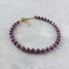 purple sapphire delicate bracelet September birthstone jewelry meaningful gif unique