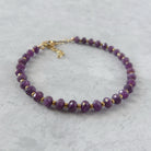 purple sapphire delicate bracelet September birthstone jewelry meaningful gif unique