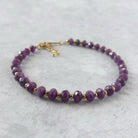 purple sapphire delicate bracelet September birthstone jewelry meaningful gif unique