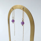 ruby earrings threaders gold filled curb chain