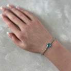 swiss topaz and labradorite dainty bracelet