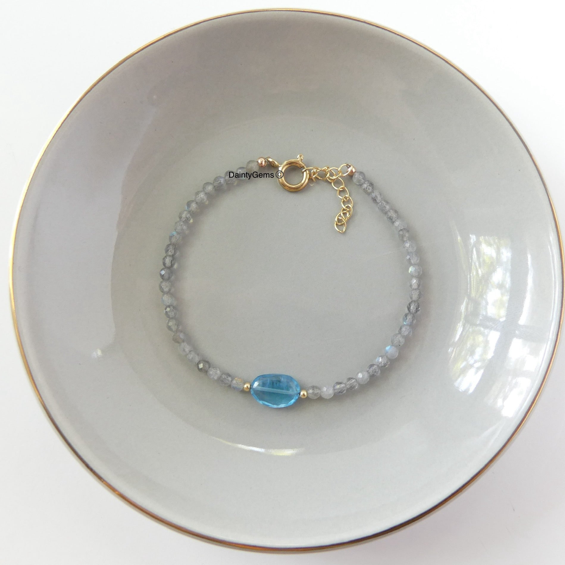 swiss topaz beaded bracelet