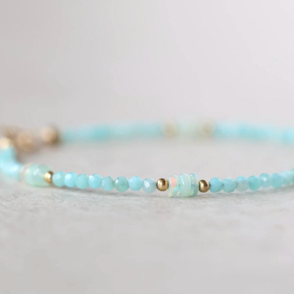 Tiny Opal and Amazonite Bracelet