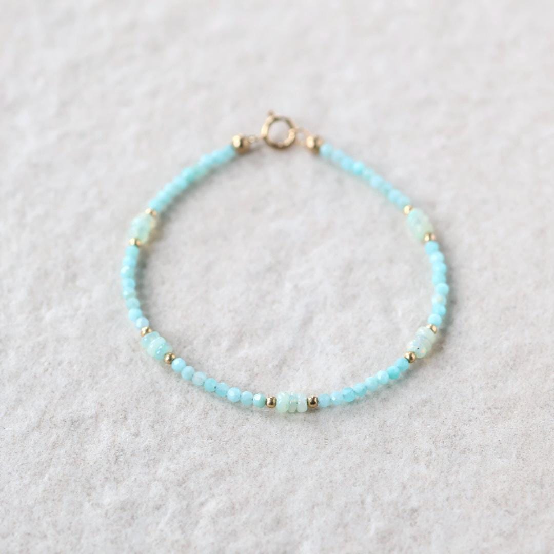 Tiny Opal and Amazonite Bracelet