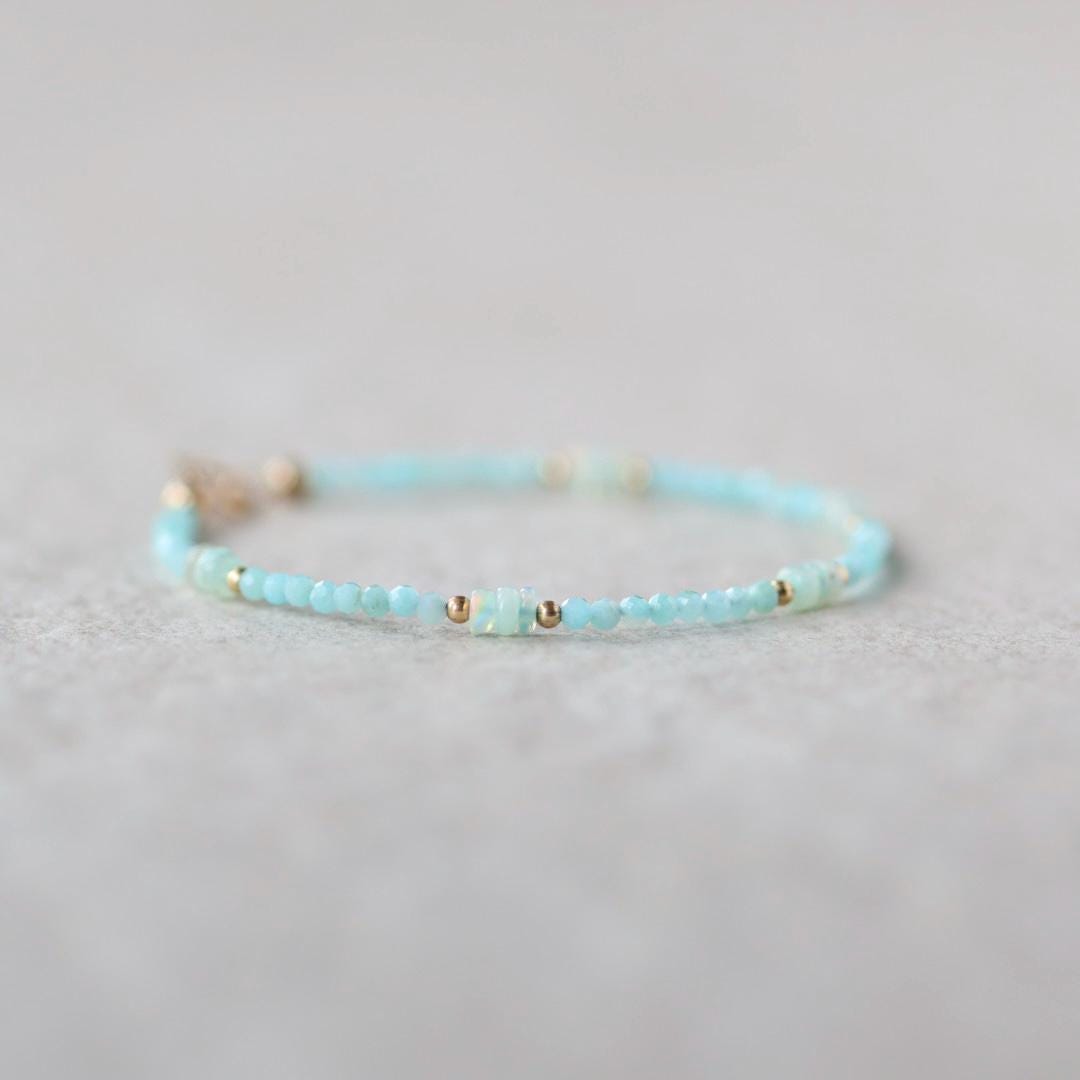 Tiny Opal and Amazonite Bracelet