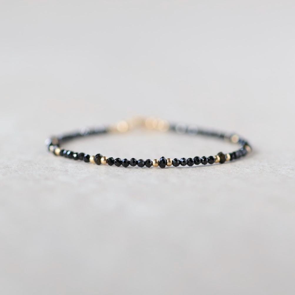 Tiny Black Tourmaline Bracelet