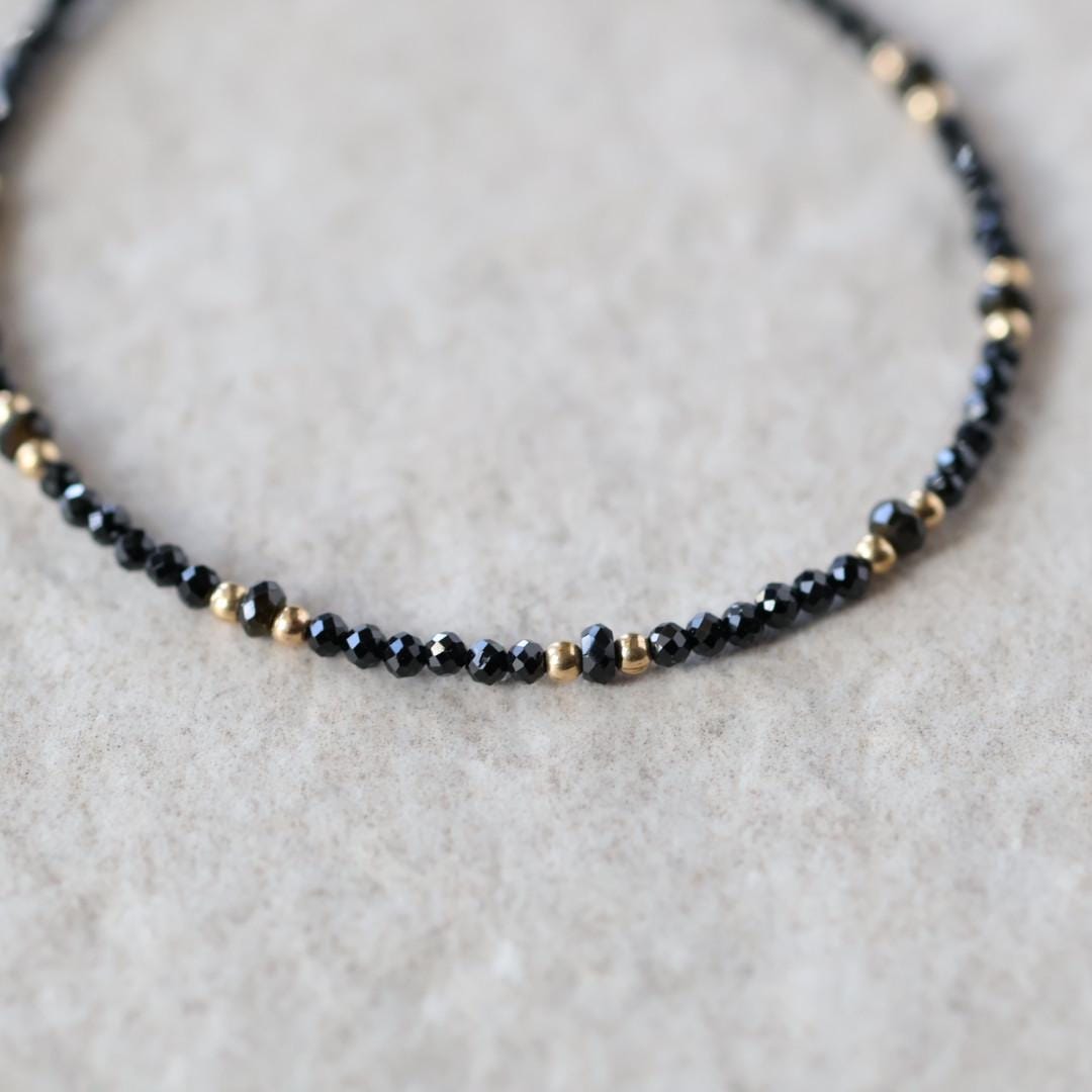 Tiny Black Tourmaline Bracelet
