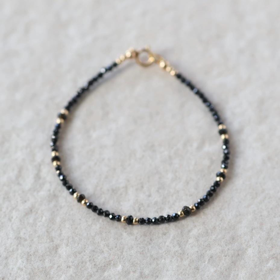 Tiny Black Tourmaline Bracelet