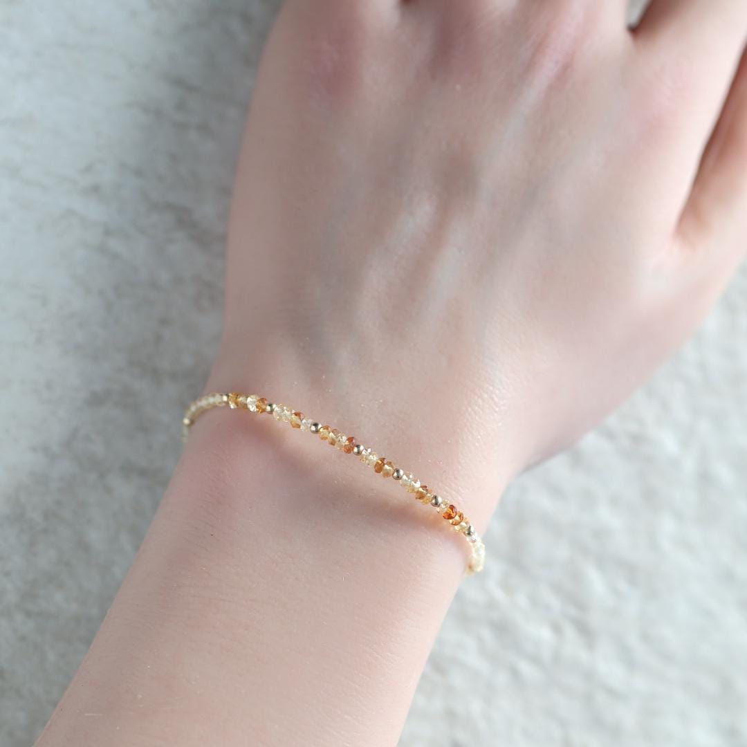 Tiny Ombre Citrine Bracelet